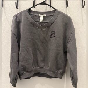 Full Tilt Teddy Bear Graphic Sweatshirt – Charcoal Gray – Size Youth XL
